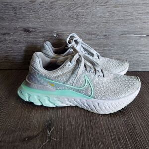 Nike React Infinity Run Flyknit 3 Pure Platinum/Mint Foam/White Running Shoe 5